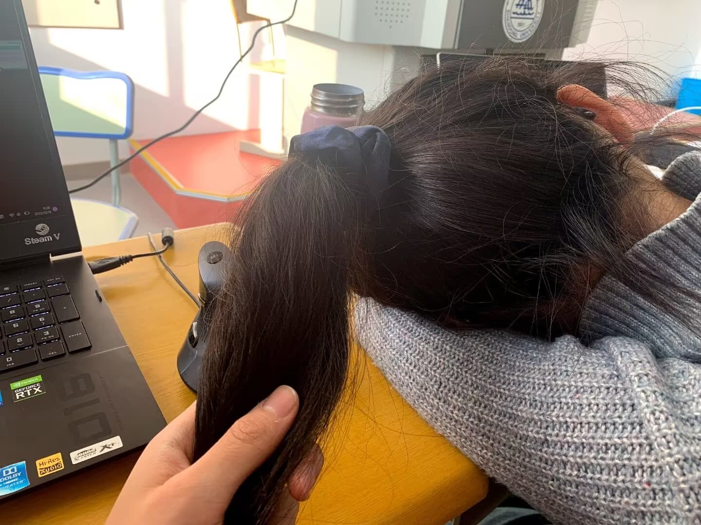在文学楼一起自习